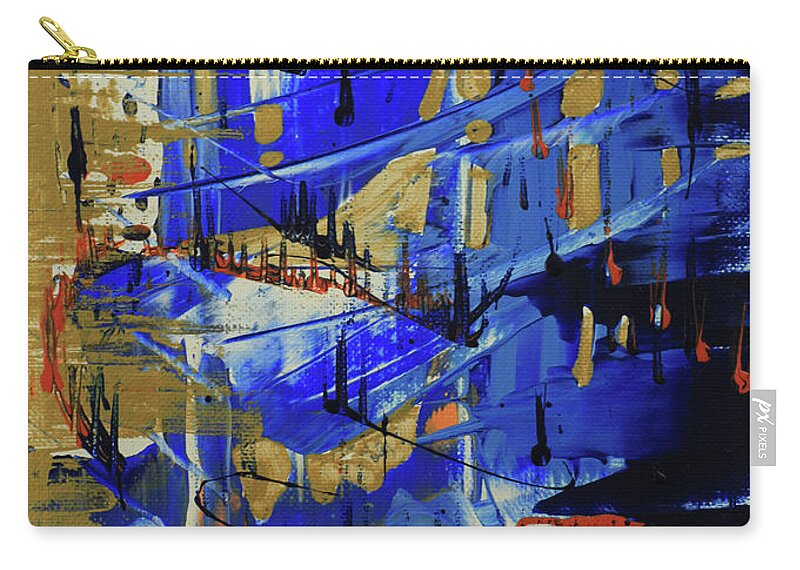 Modern Art Zip Pouch featuring the painting Dreaming Sunshine II by Cathy Beharriell