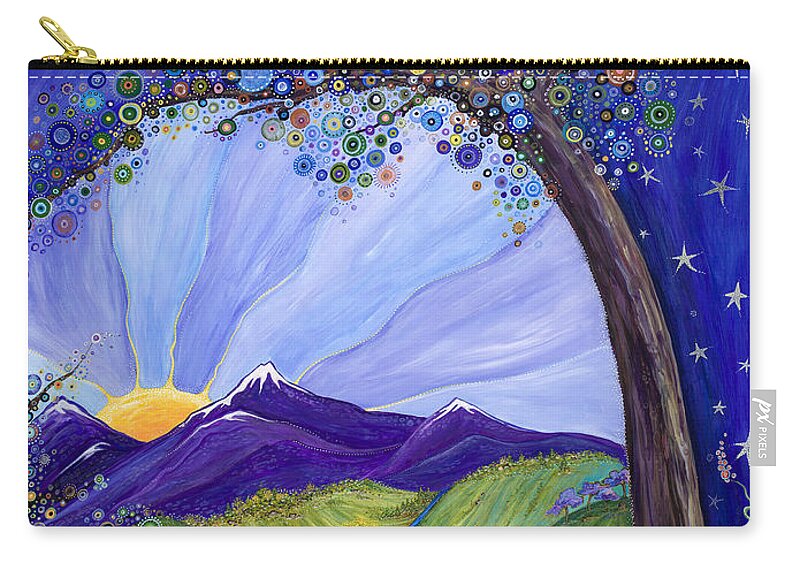 Moon Carry-all Pouch featuring the painting Dreaming Tree by Tanielle Childers