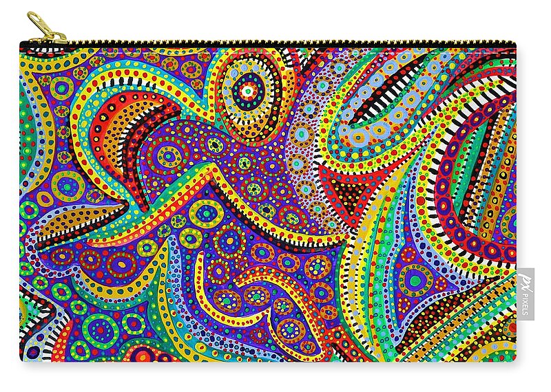 Abstract Zip Pouch featuring the painting Dreamtime by Polly Castor
