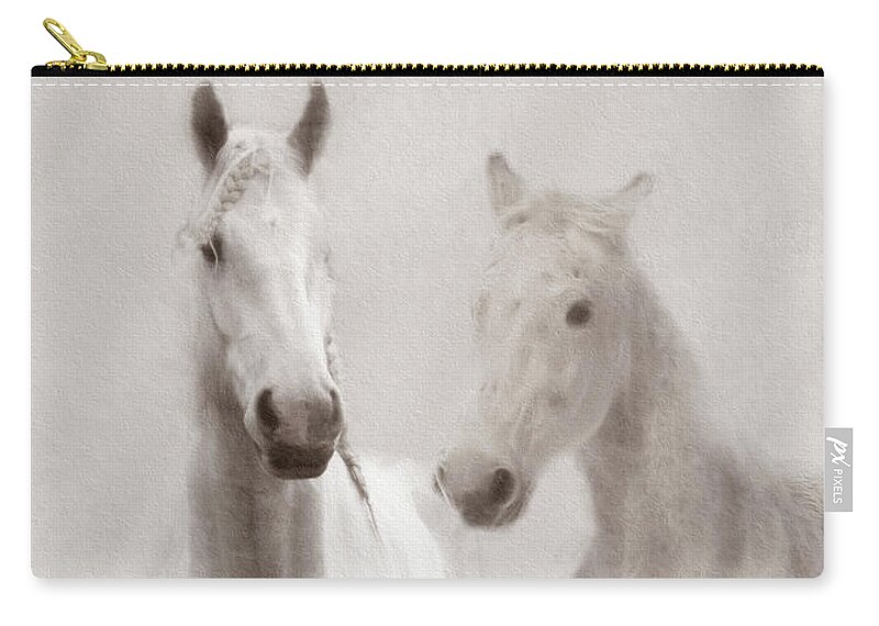 Horses Zip Pouch featuring the photograph Dreamy Horses by Michele A Loftus