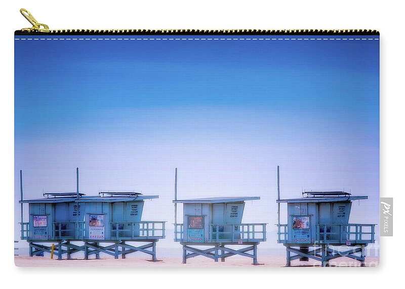 Santa Monica Carry-all Pouch featuring the photograph Dreamy Santa Monica Beach by Doug Sturgess