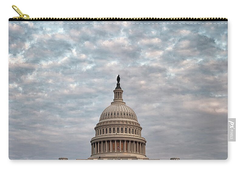 Capitol Zip Pouch featuring the photograph Dressed For The Show by Robert Fawcett