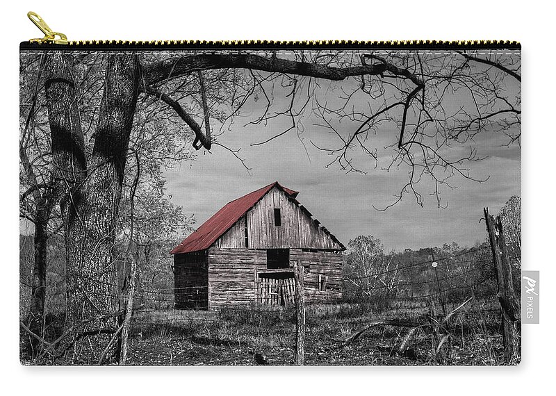 Andrews Zip Pouch featuring the photograph Dressed In Red by Debra and Dave Vanderlaan