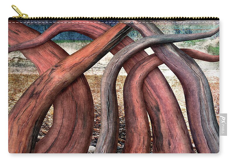 Driftwood Carry-all Pouch featuring the digital art Driftwood by Ken Taylor