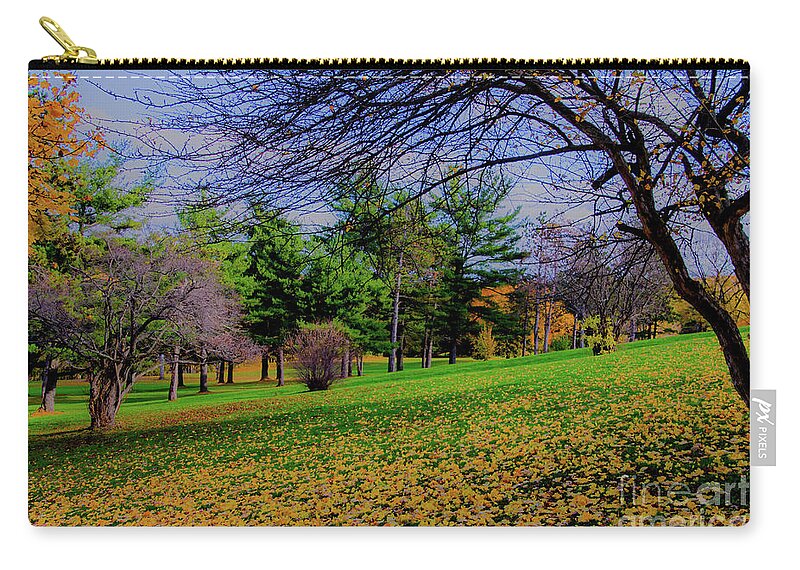 Autumn Zip Pouch featuring the photograph Drop Site by William Norton