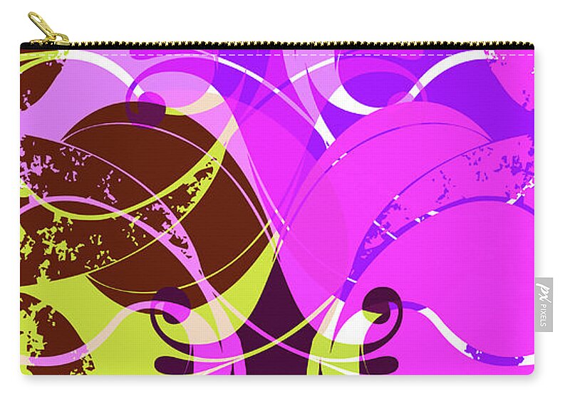 Fashion Design Zip Pouch featuring the digital art Drops by Xrista Stavrou