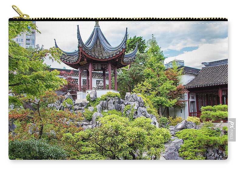 Travel Zip Pouch featuring the photograph Dr. Sun Yat Sen Classical Chinese Garden, Vancouver by Venetia Featherstone-Witty