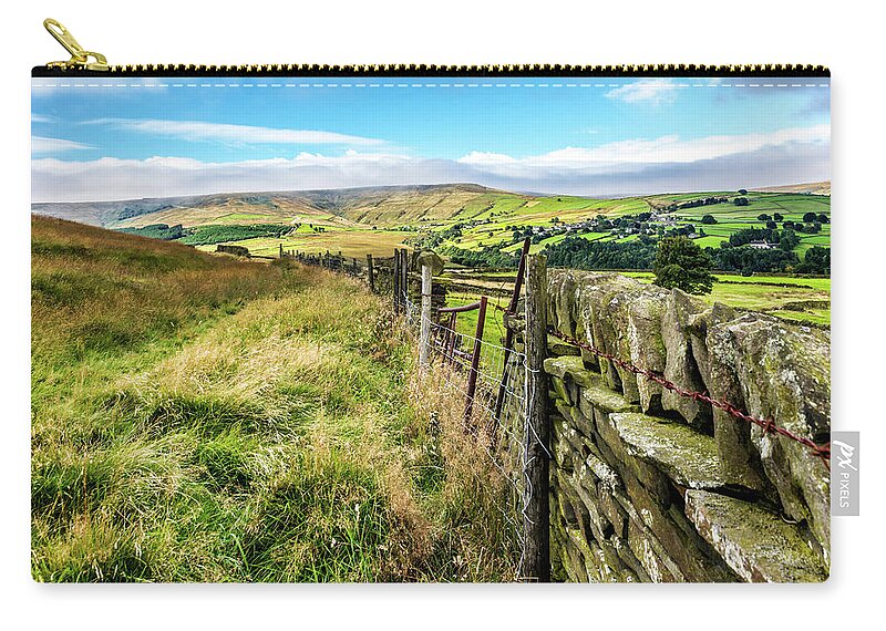 Landscape Zip Pouch featuring the photograph Dry Stone by Nick Bywater