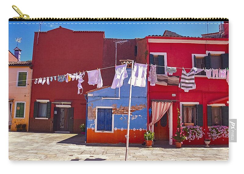 Burano Carry-all Pouch featuring the photograph Drying Time by Shannon Kelly