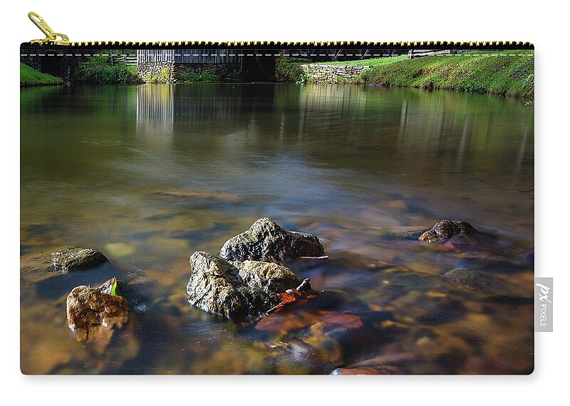 Mabry Zip Pouch featuring the photograph Ducks view of Mabry Mill by Steve Hurt