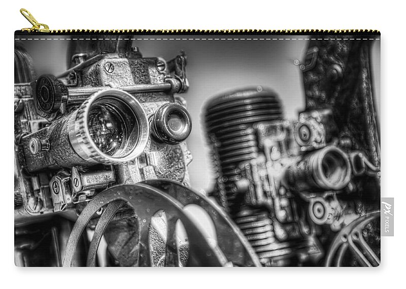 Film Zip Pouch featuring the photograph Dueling Projectors by Scott Norris