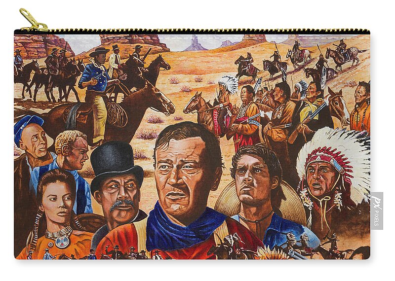 Duke Zip Pouch featuring the painting Duke by Michael Frank
