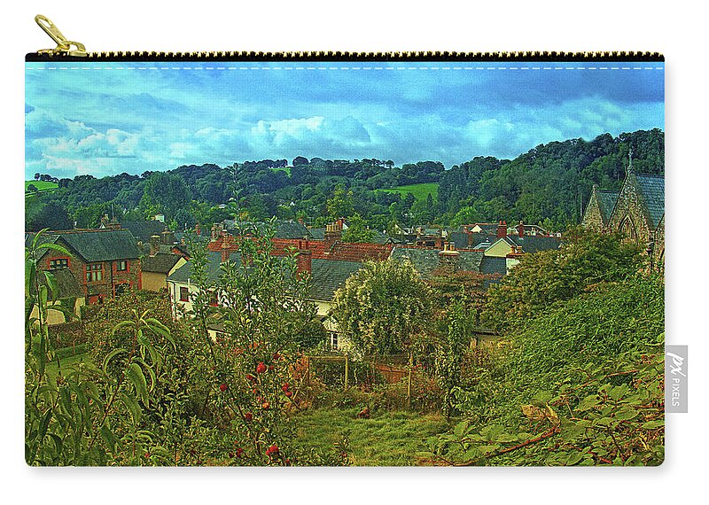 Places Zip Pouch featuring the photograph Dulverton Gardens by Richard Denyer