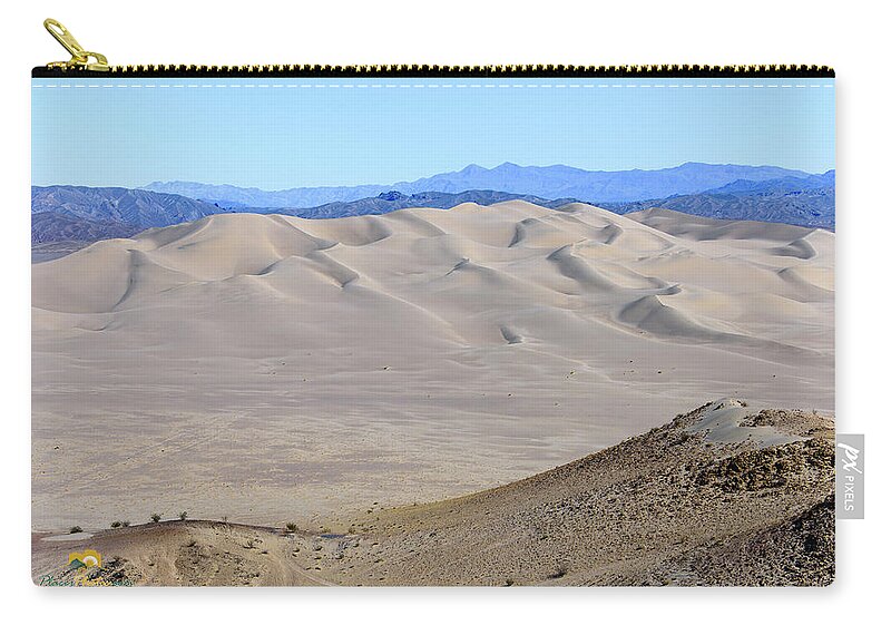 Aerial Shots Zip Pouch featuring the photograph Dumont Dunes 16 by Jim Thompson