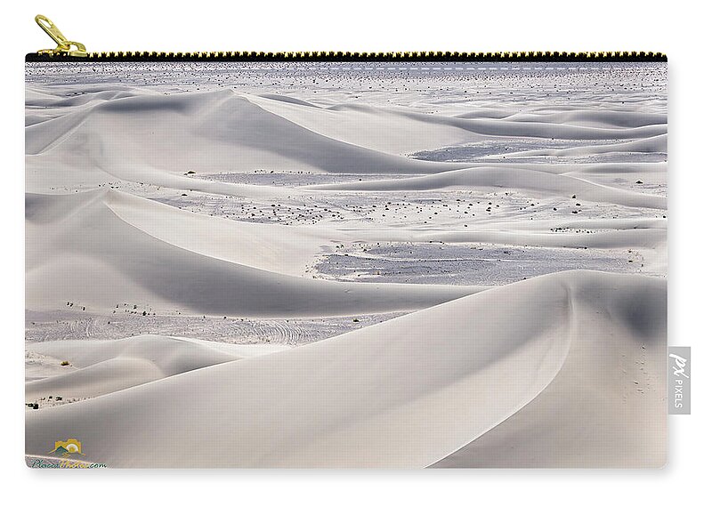 Aerial Shots Zip Pouch featuring the photograph Dumont Dunes 17 by Jim Thompson