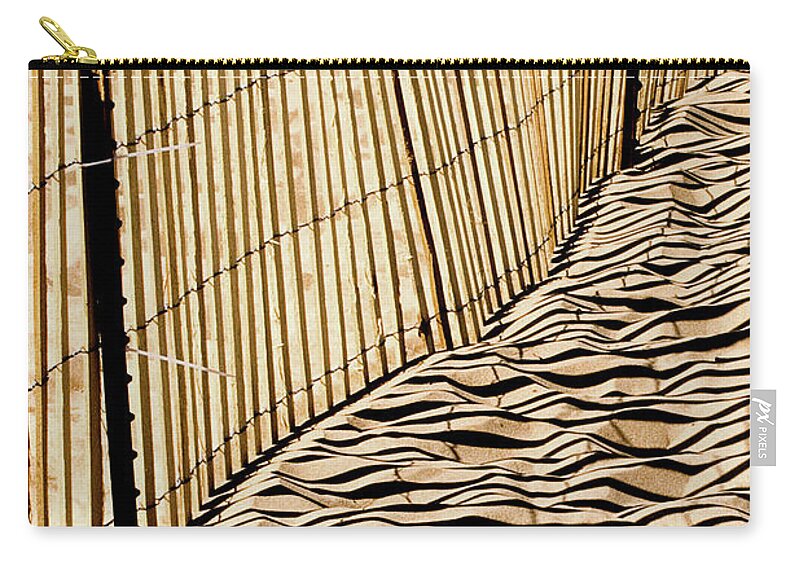 Dune Fence Carry-all Pouch featuring the photograph Dune Art by Rich S