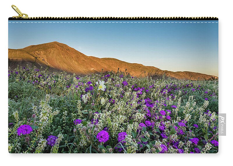 Landscape Zip Pouch featuring the photograph Dune in Bloom by Scott Cunningham
