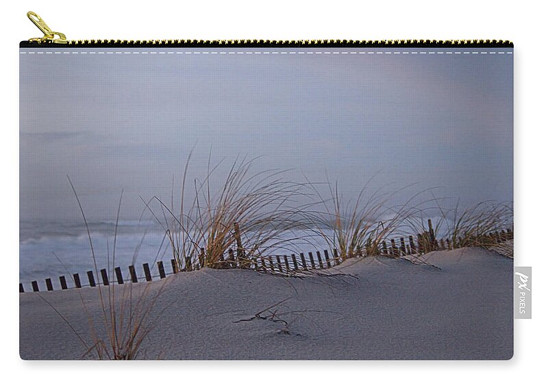 Fog Zip Pouch featuring the photograph Dune View 2 by Newwwman