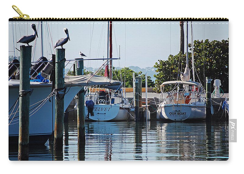 Boats Zip Pouch featuring the photograph Duneden FL. by Robert Meanor