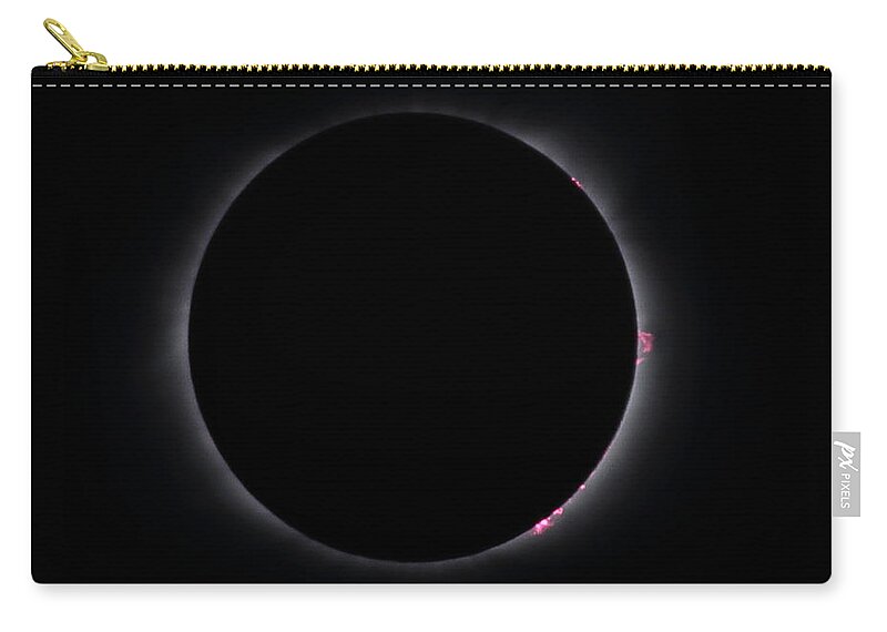 Total Solar Eclipse Zip Pouch featuring the photograph Totality by Daniel Reed