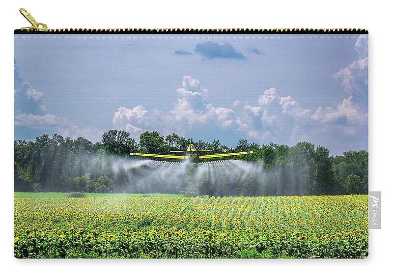Bill Pevlor Zip Pouch featuring the photograph Dusting The Crop by Bill Pevlor