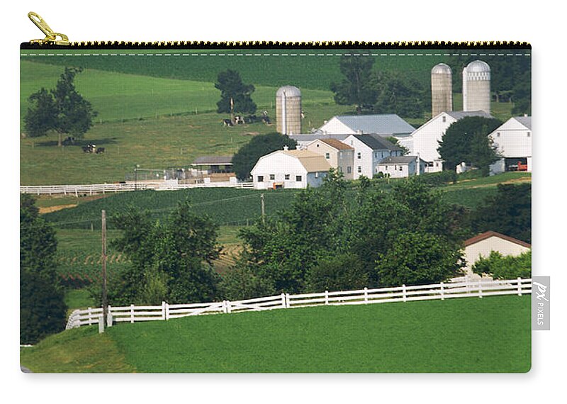 Lawrence Zip Pouch featuring the photograph Dutch Country Bike Ride by Lawrence Boothby