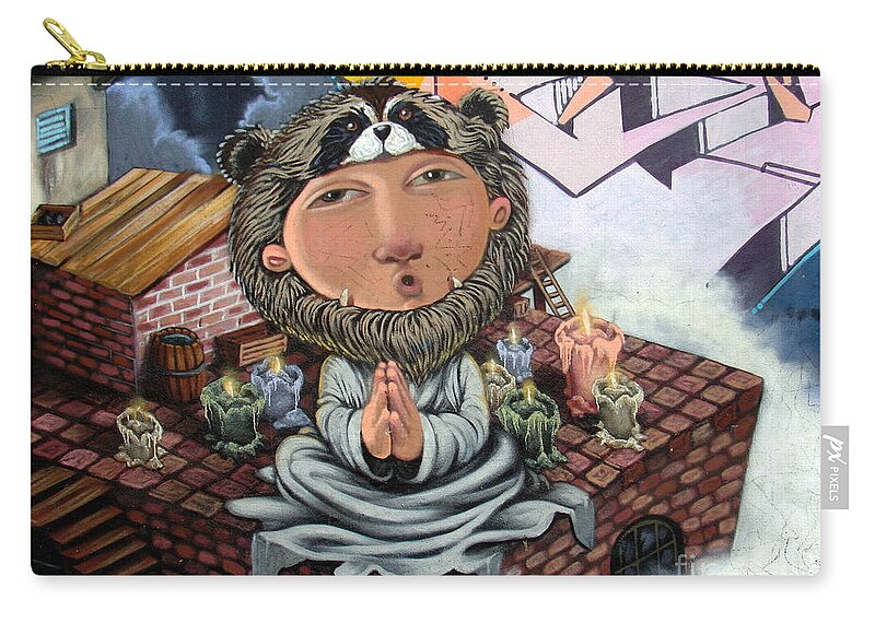 Graffiti Zip Pouch featuring the photograph Dyckman and Sherman by Cole Thompson