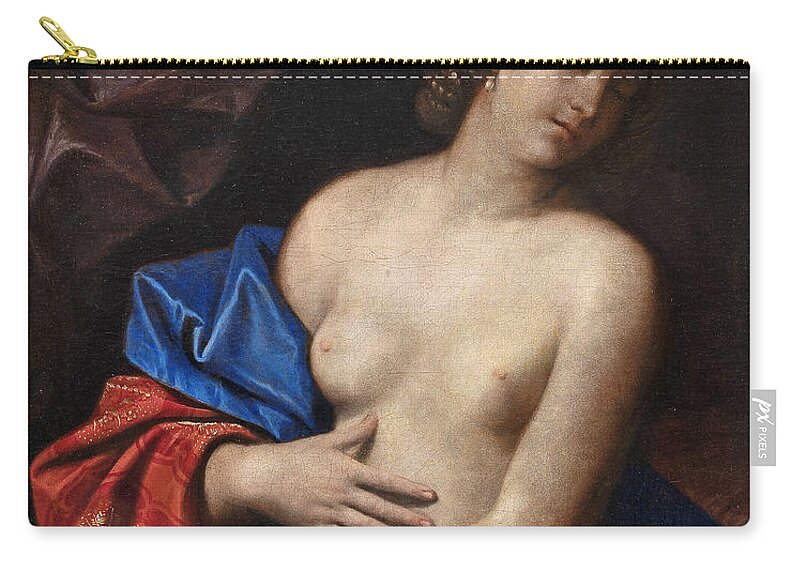 Guercino Zip Pouch featuring the painting Dying Nude Sophonisba by Guercino