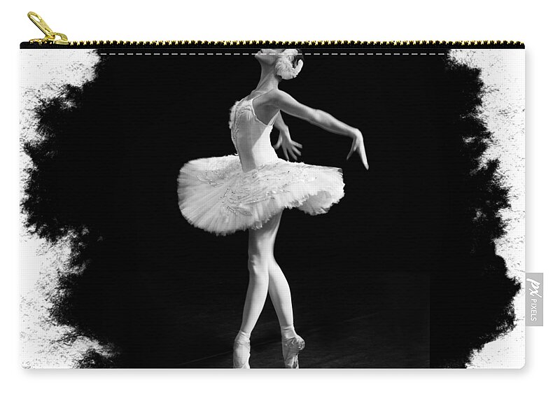 Clare Bambers Zip Pouch featuring the photograph Dying Swan I T Shirt Customizable by Clare Bambers