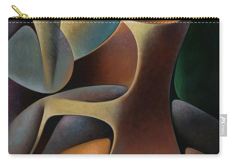Chair Zip Pouch featuring the painting Dynamic Series #2 by Ricardo Chavez-Mendez