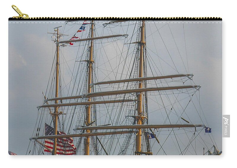 Uscg Eagle Zip Pouch featuring the photograph Eagle in Charleston by Dale Powell