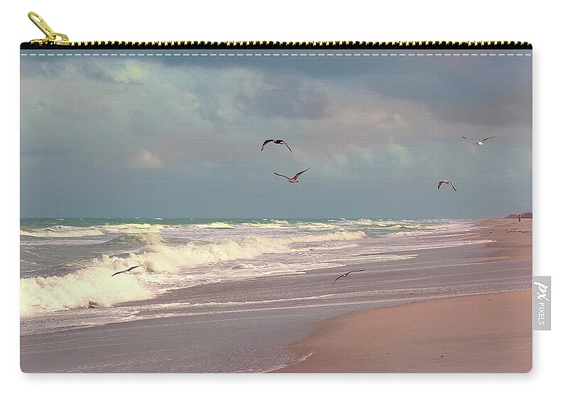 Beach Zip Pouch featuring the photograph Early Evening by Megan Dirsa-DuBois
