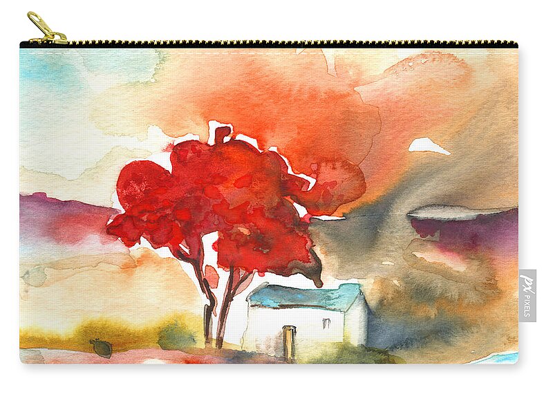 Landscapes Zip Pouch featuring the painting Early Morning 22 by Miki De Goodaboom