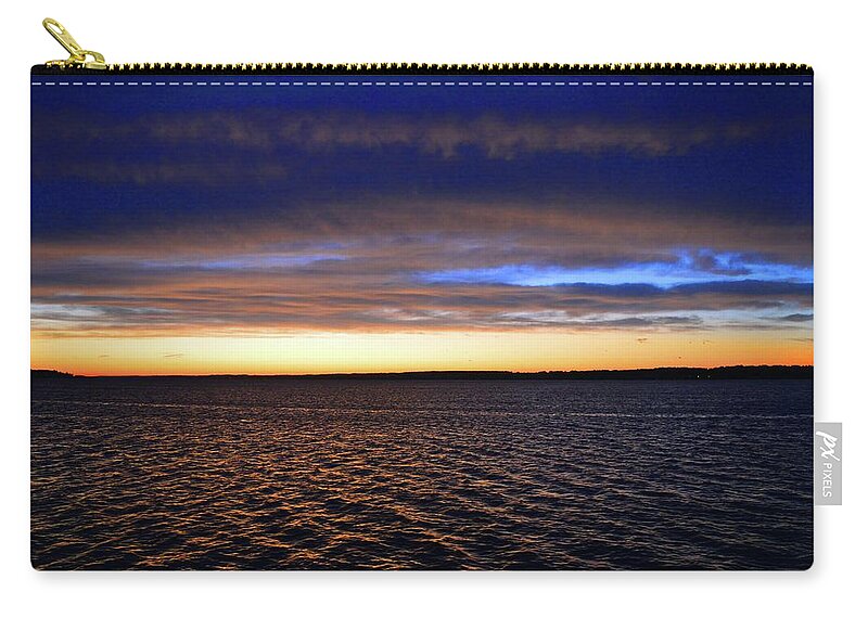 Abstract Zip Pouch featuring the photograph Early Morning Clouds In The Sky by Lyle Crump