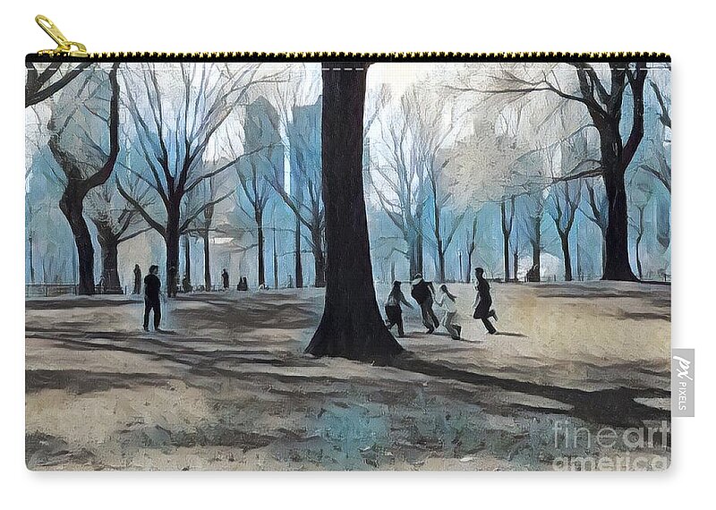 Early Spring - New York Zip Pouch featuring the photograph Early Spring - New York by Miriam Danar