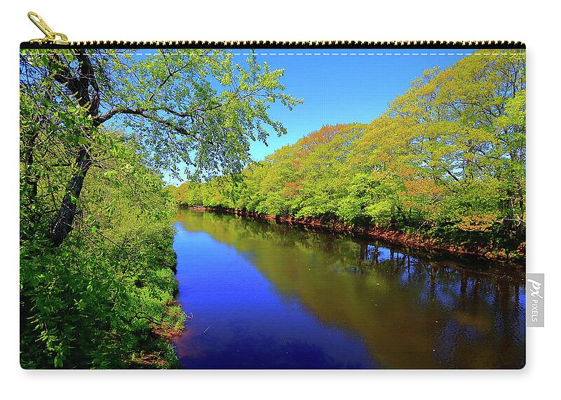 Canada Zip Pouch featuring the photograph Early spring on the Annapolis River by Gary Corbett