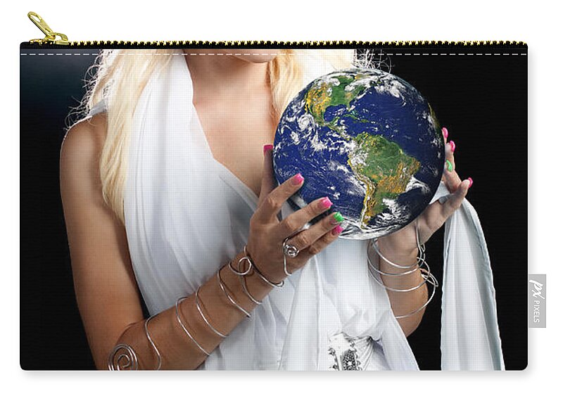 Earth Zip Pouch featuring the photograph Earth Angel by Cindy Singleton