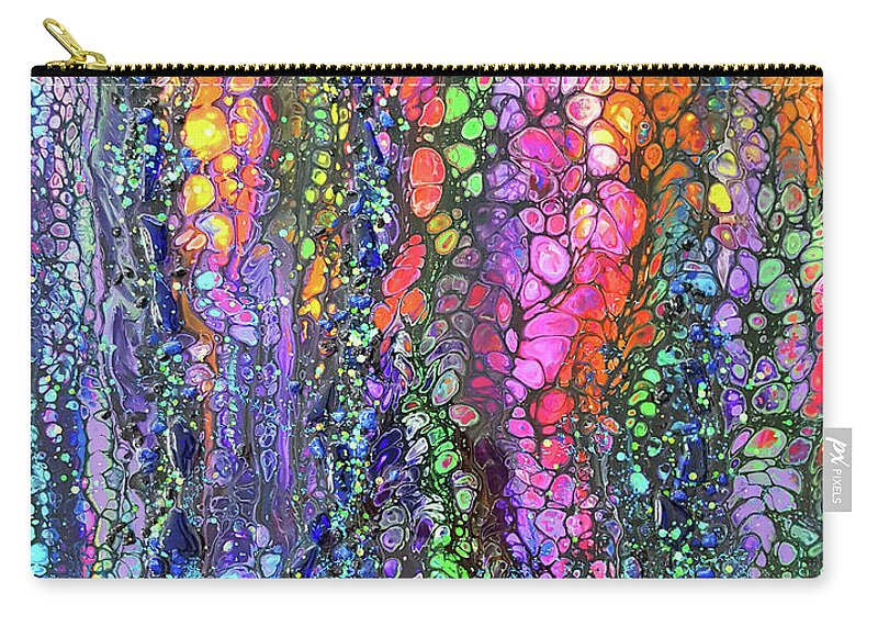 Acrylic Zip Pouch featuring the painting Earth Gems #18W02 by Lori Sutherland