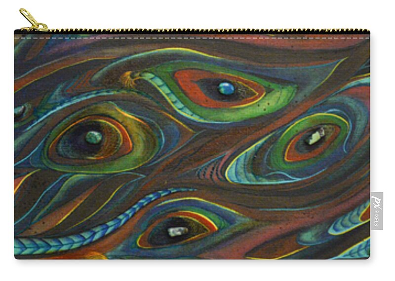 Sacred Art Paintings Zip Pouch featuring the painting Earth Song by Deborha Kerr