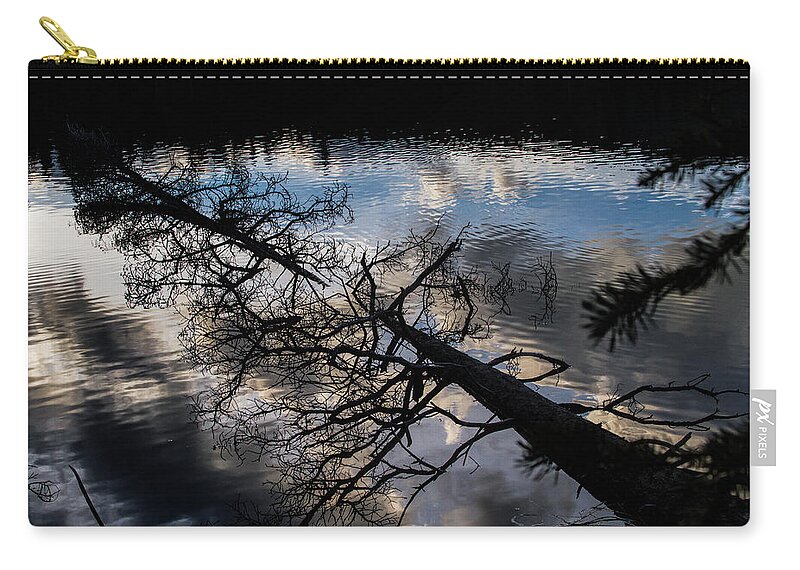 Reflection Zip Pouch featuring the photograph Earth to Water by Alana Thrower