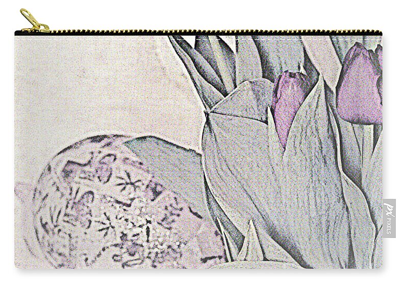Easter Zip Pouch featuring the photograph Easter Card No. 2 by Sherry Hallemeier