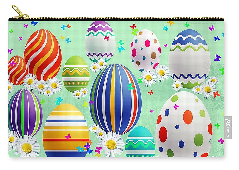 Easter Zip Pouch featuring the digital art Easter by Maye Loeser
