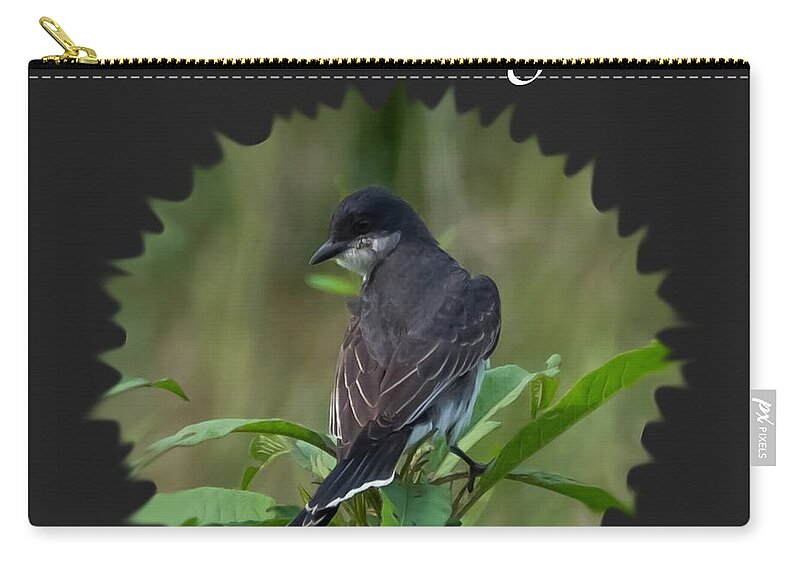 Eastern Kingbird Zip Pouch featuring the photograph Eastern Kingbird by Holden The Moment