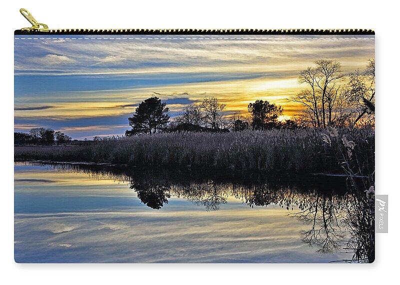 blackwater National Wildlife Refuge Zip Pouch featuring the photograph Eastern Shore Sunset - Blackwater National Wildlife Refuge - Maryland by Brendan Reals