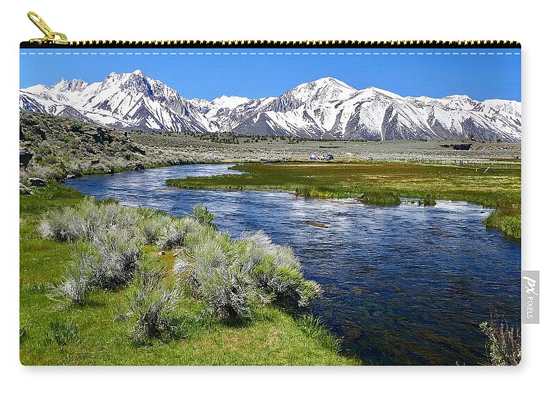 Travel Zip Pouch featuring the photograph Eastern Sierra Mountains by Julius Reque