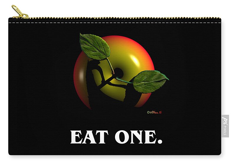 Fruit Zip Pouch featuring the digital art Eat One by Walter Neal