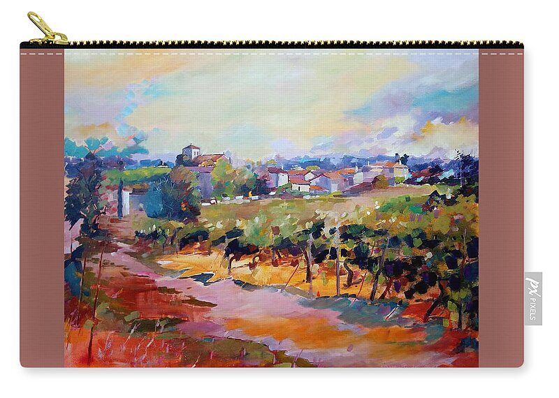  Zip Pouch featuring the painting Echalat by Kim PARDON