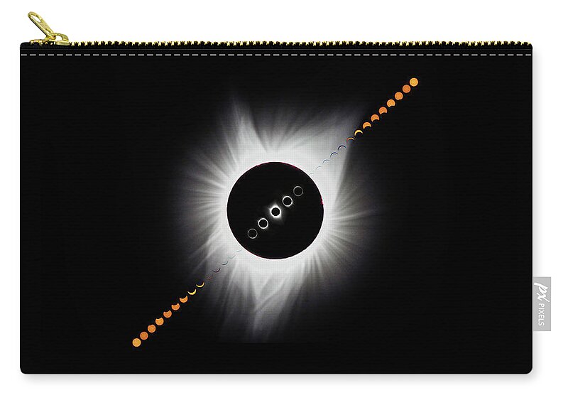 Eclipse Zip Pouch featuring the photograph Eclipse Montage 2017 by John Meader