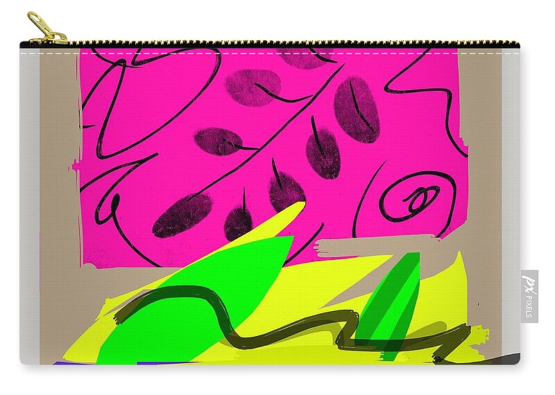 Hot Pink Zip Pouch featuring the digital art Ecstasy 1 by Janis Kirstein