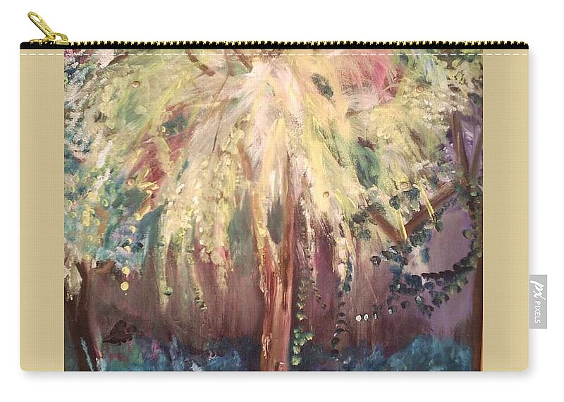 Landscape Zip Pouch featuring the painting Eden in the Evening by Julie TuckerDemps